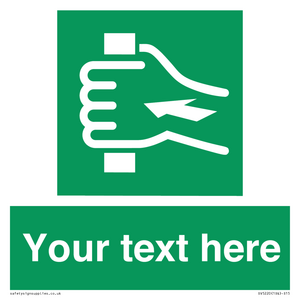 Custom Push Bar Sign